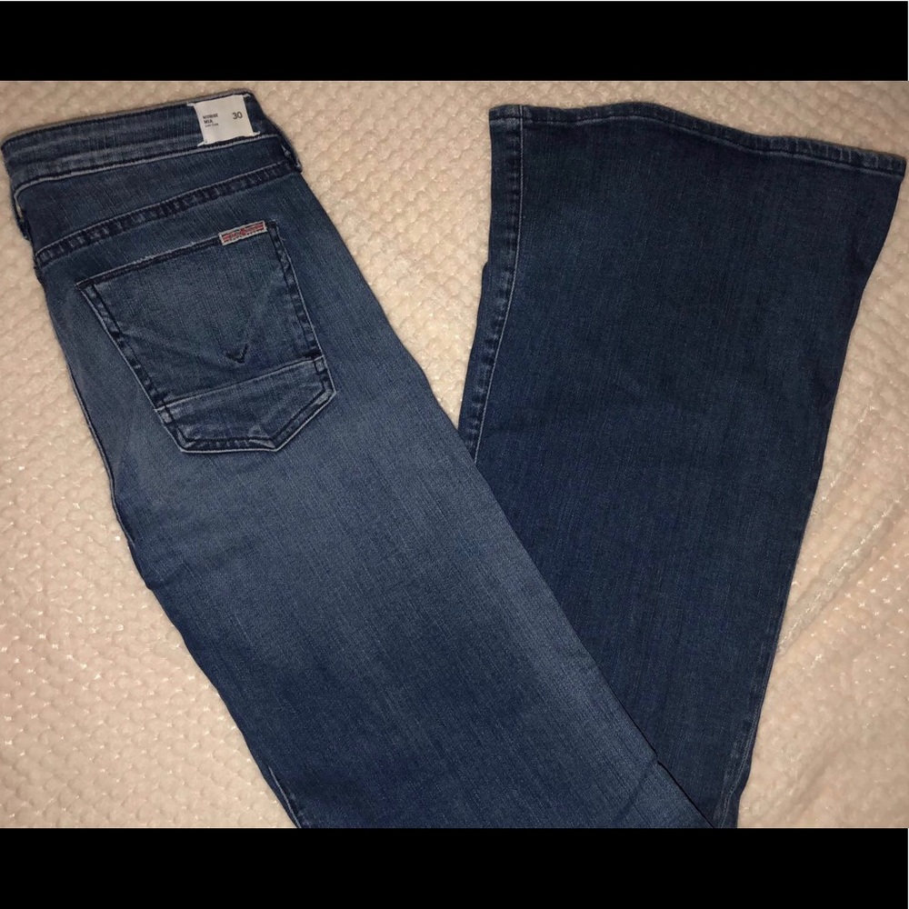 Wide leg dark denim Hudson jeans